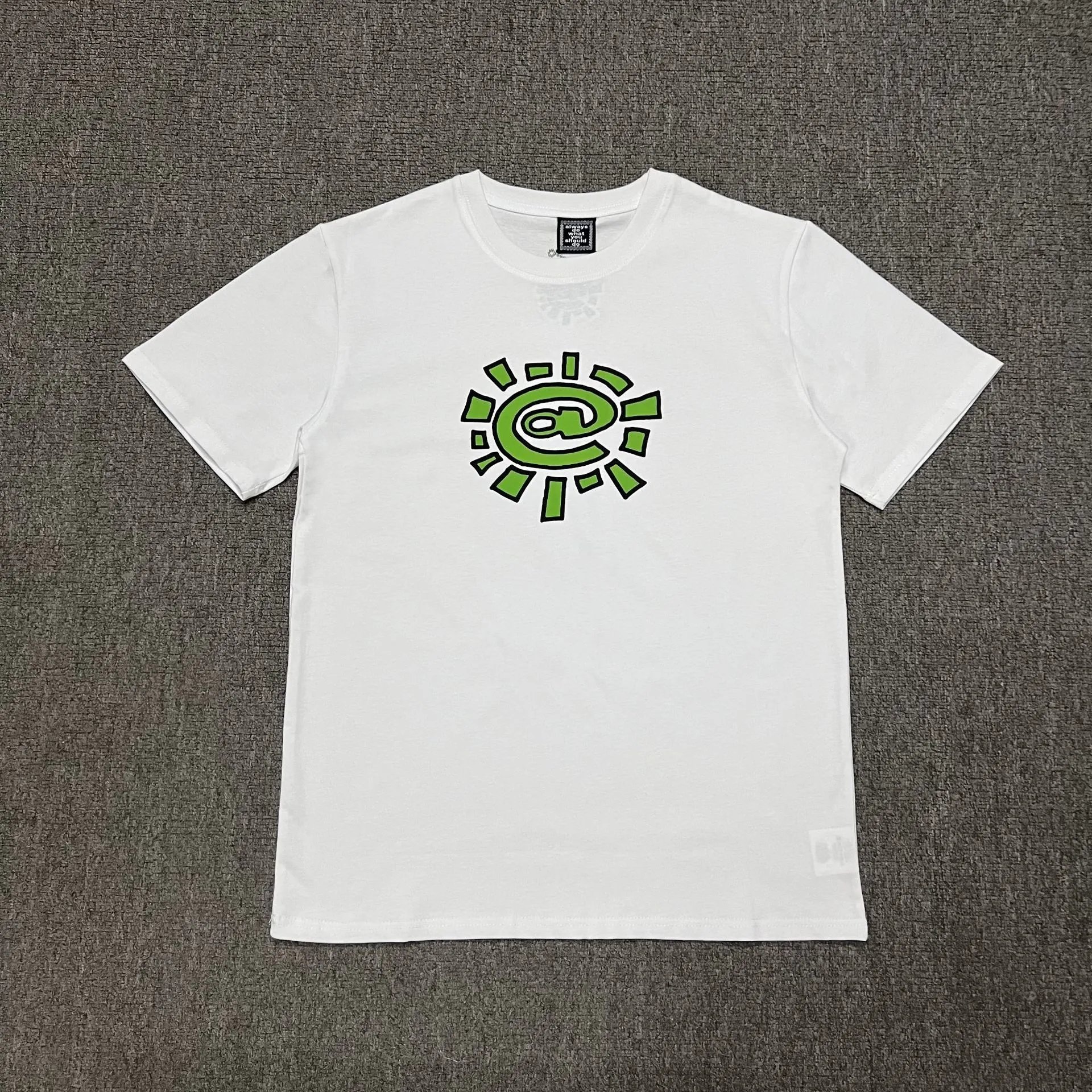 A&D T-Shirts Graphic Print Short-Sleeve T-Shirt — AD04 White-Green