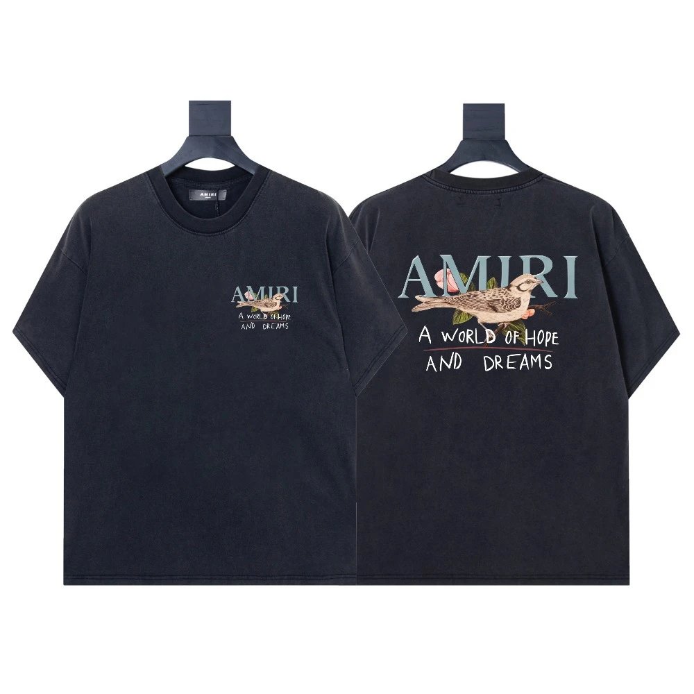 AMIRI T-Shirts Graphic Print — tx 6522 Black