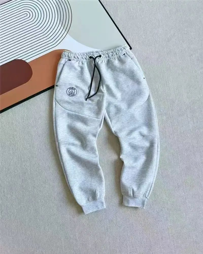 Paris Saint-Germain Tracksuits Hooded Zip Tracksuit — Gray trousers