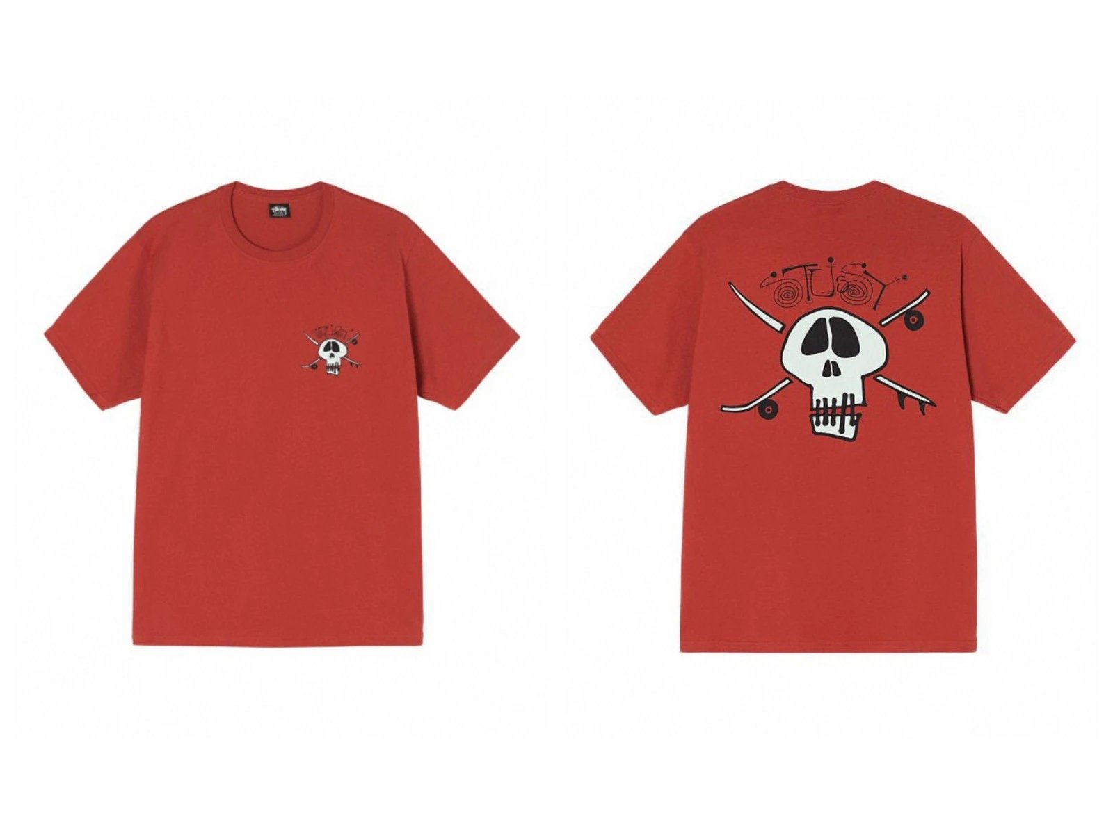 Stüssy T-Shirts TS3K-1 graphic print — 958 red