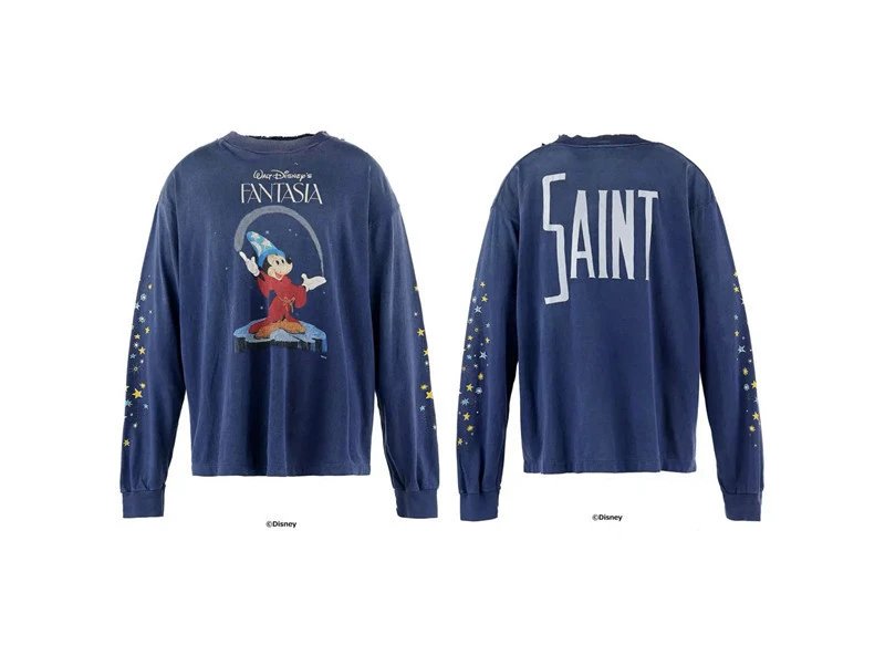Unbranded Shirts Washed Graphic Long-Sleeve Crewneck Shirt — ST431 model