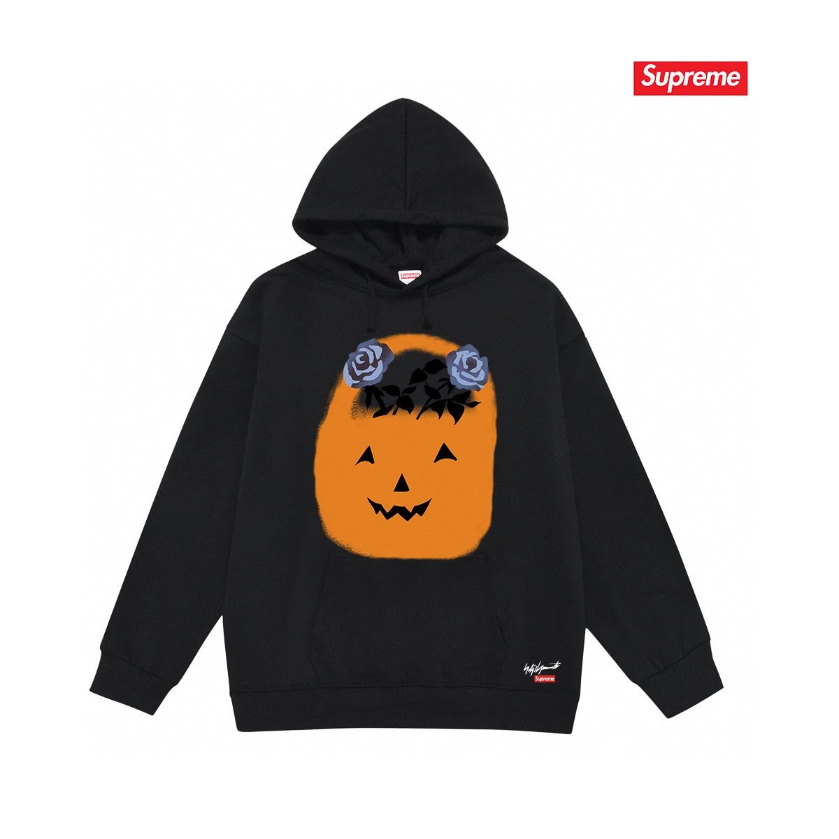 Supreme Hoodies & Sweatshirts Graphic Print Pullover Hoodie — S2044 black