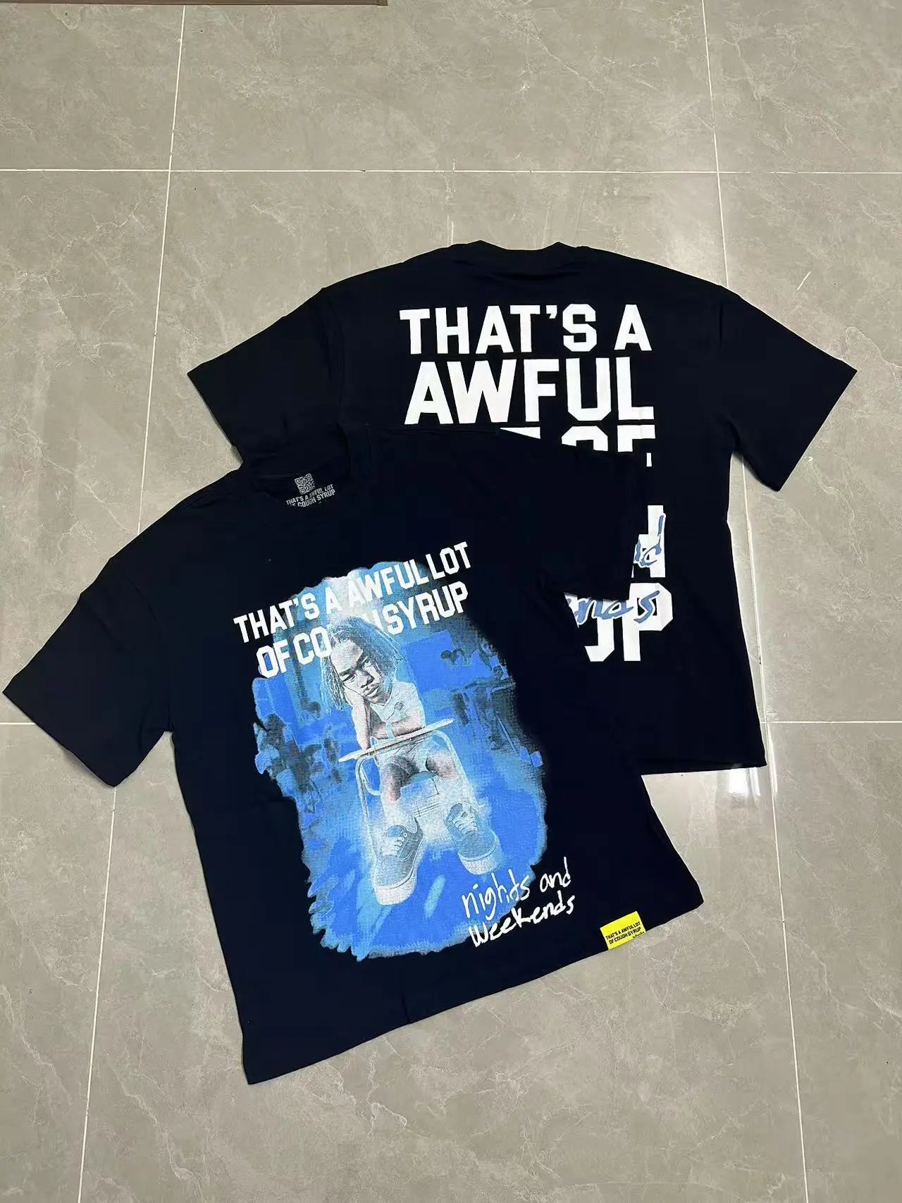 That's a Awful Lot of Cough Syrup T-Shirts Graphic-print short-sleeve T-shirt — 239 black