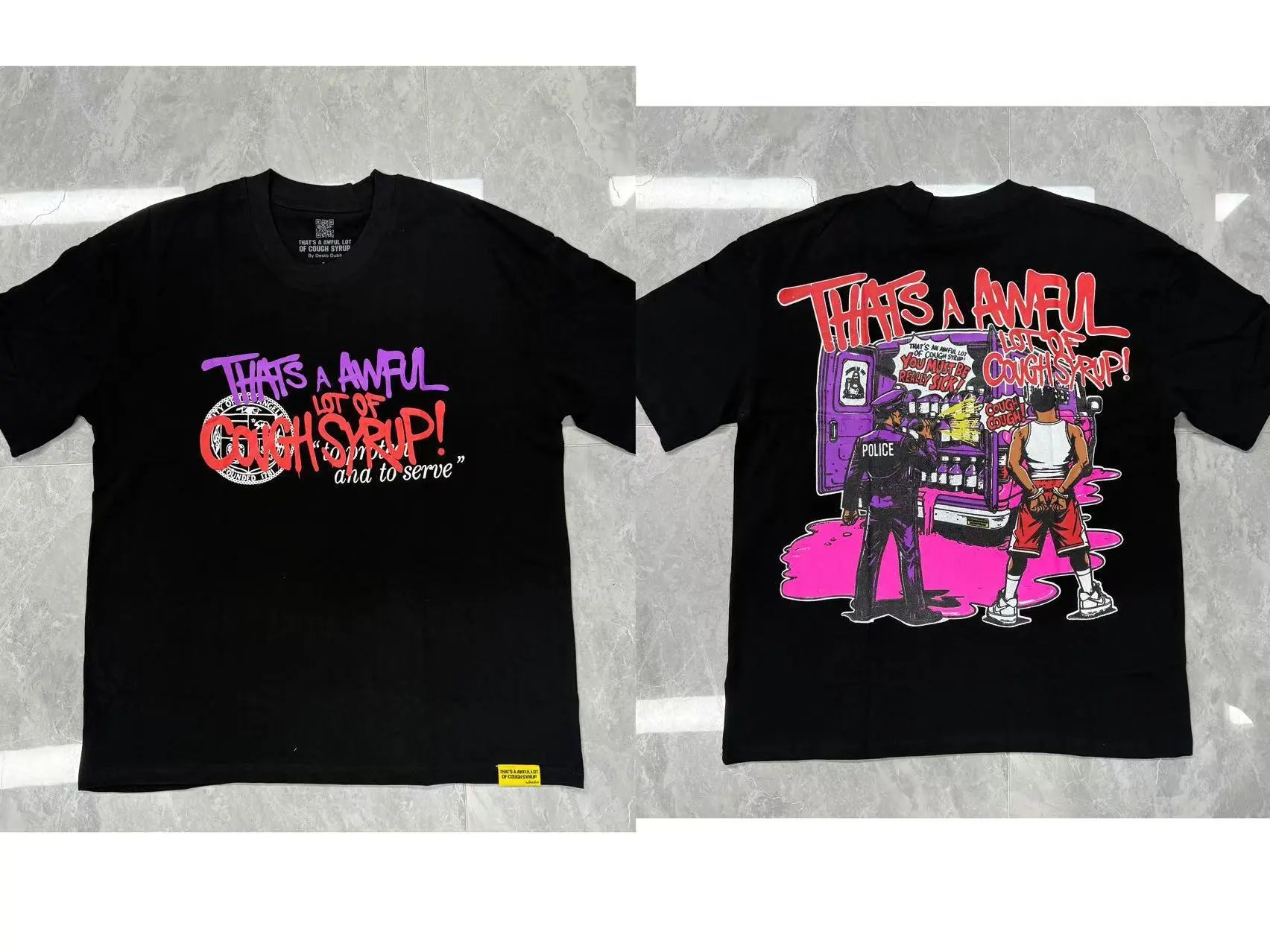That's a Awful Lot of Cough Syrup T-Shirts Graphic-print short-sleeve T-shirt — 236 black