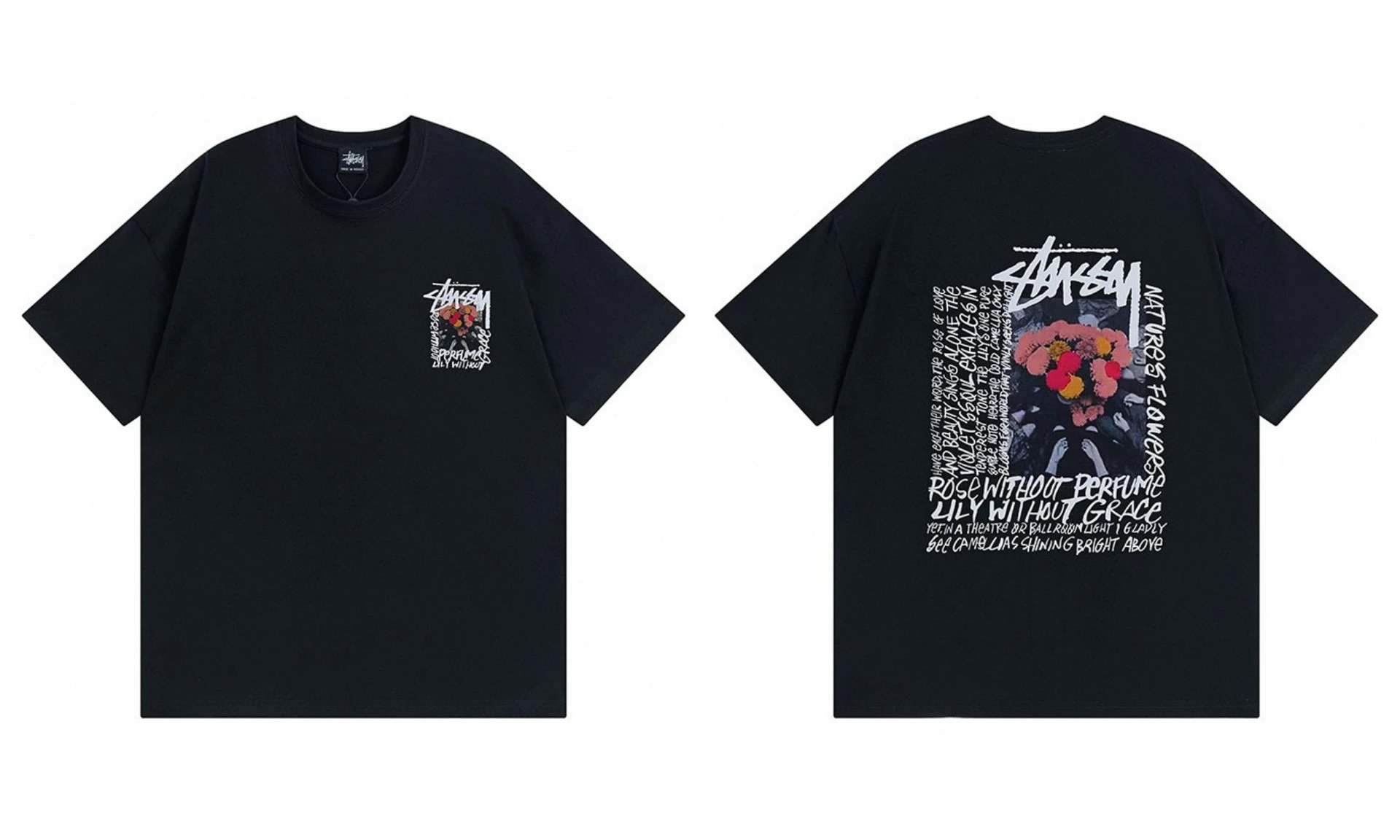 Stüssy T-Shirts Graphic Print Short-Sleeve — 849 black