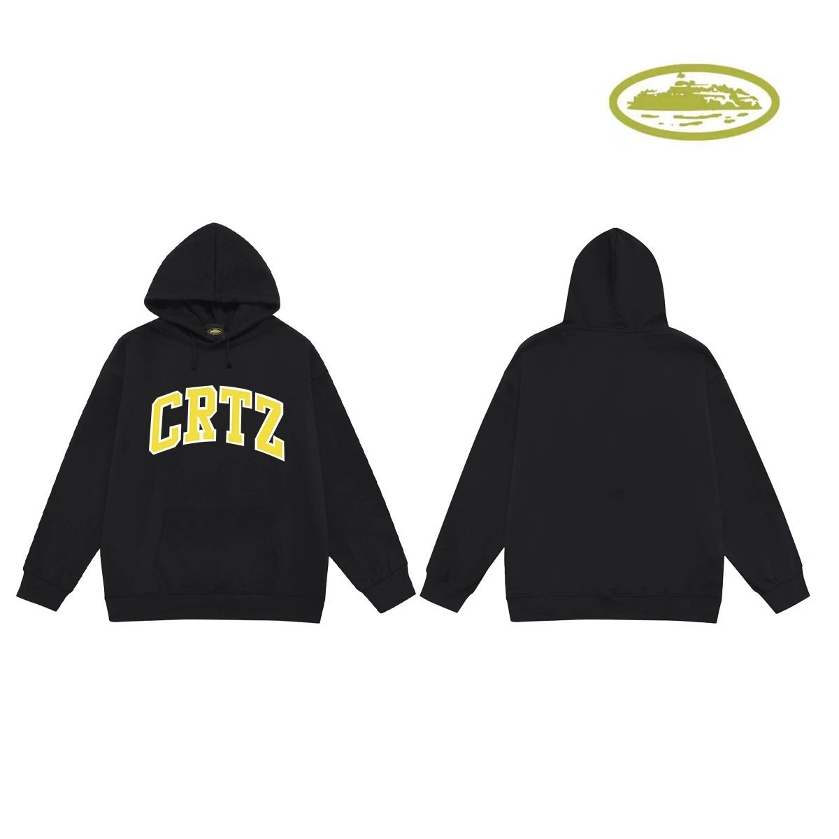 Corteiz Hoodies & Sweatshirts Classic Series printed pullover hoodie — C 2015 Black (terry))