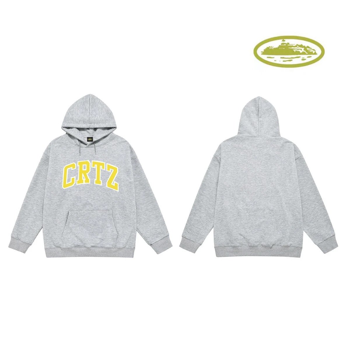 Corteiz Hoodies & Sweatshirts Classic Series printed pullover hoodie — C 2015 Gray (terry cloth))
