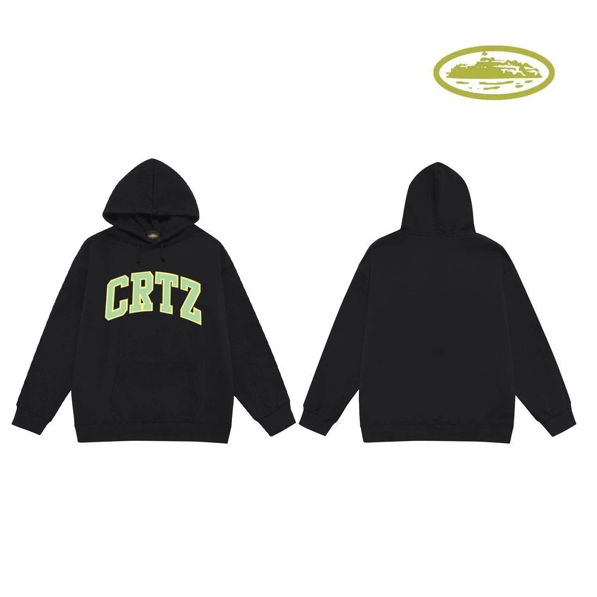 Corteiz Hoodies & Sweatshirts Classic Series printed pullover hoodie — C 2016 Black (terry))