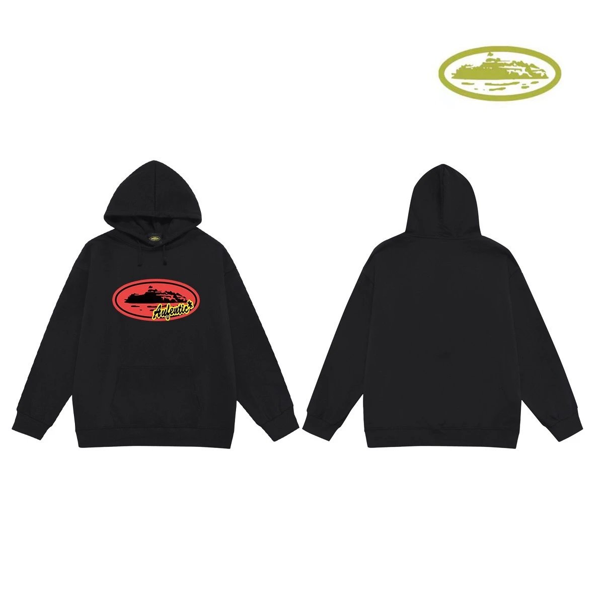 Corteiz Hoodies & Sweatshirts Classic Series printed pullover hoodie — C 2021 Black (terry))