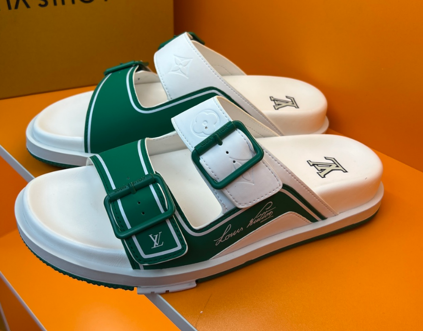 Louis Vuitton Slippers Monogram two-buckle slide sandals — 18
