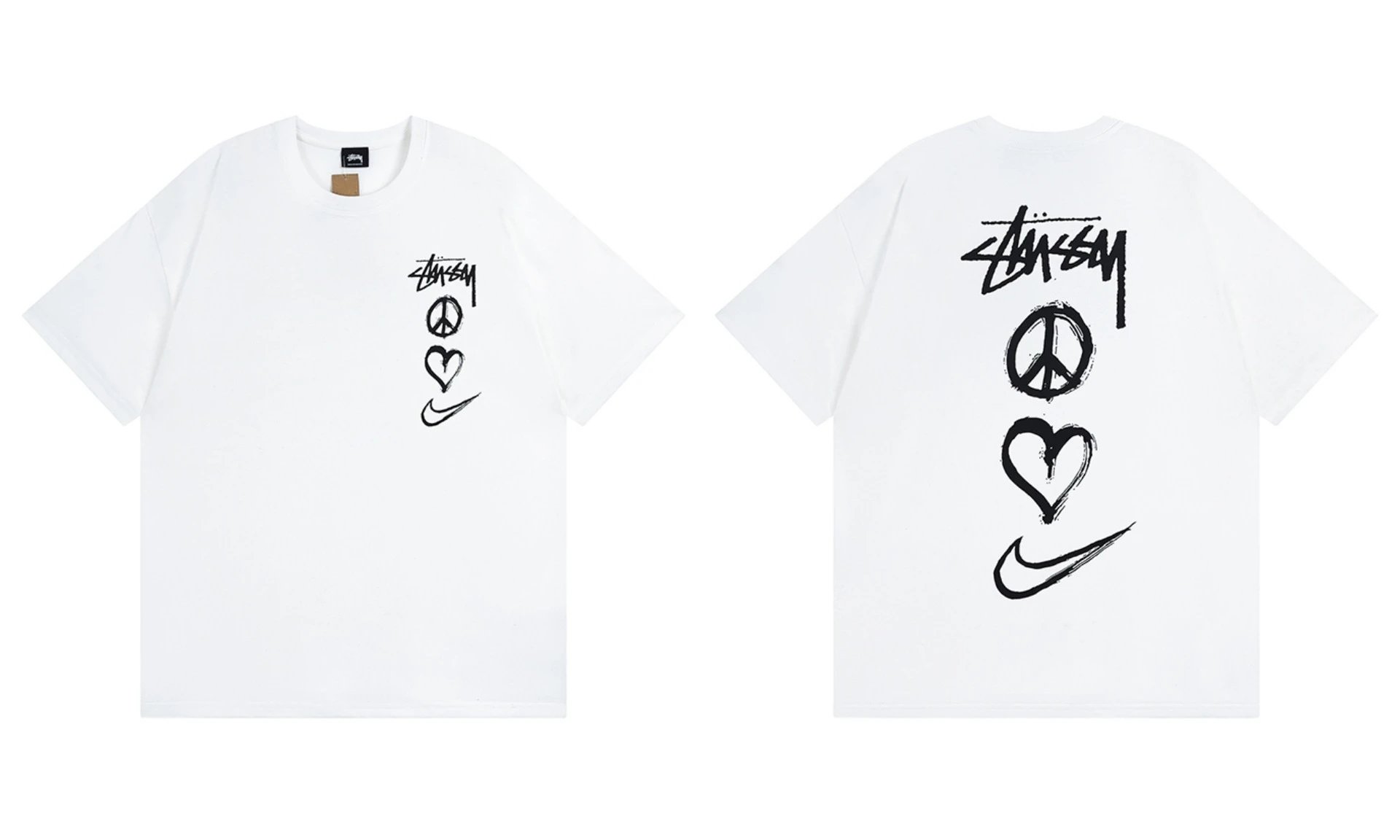 Stüssy T-Shirts Graphic Print Short-Sleeve — 885 white