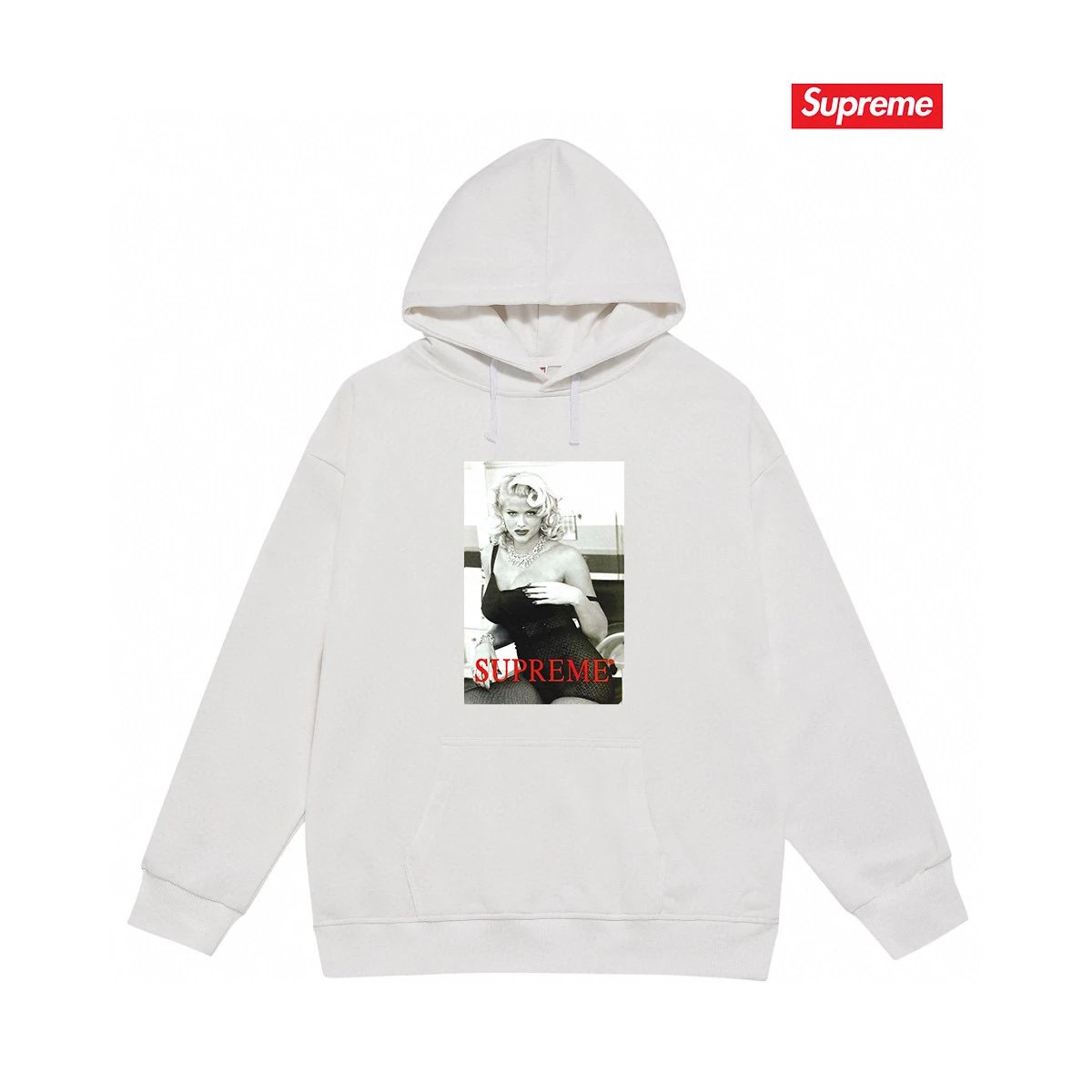 Supreme Hoodies & Sweatshirts Graphic Print Pullover Hoodie — S 2048 white