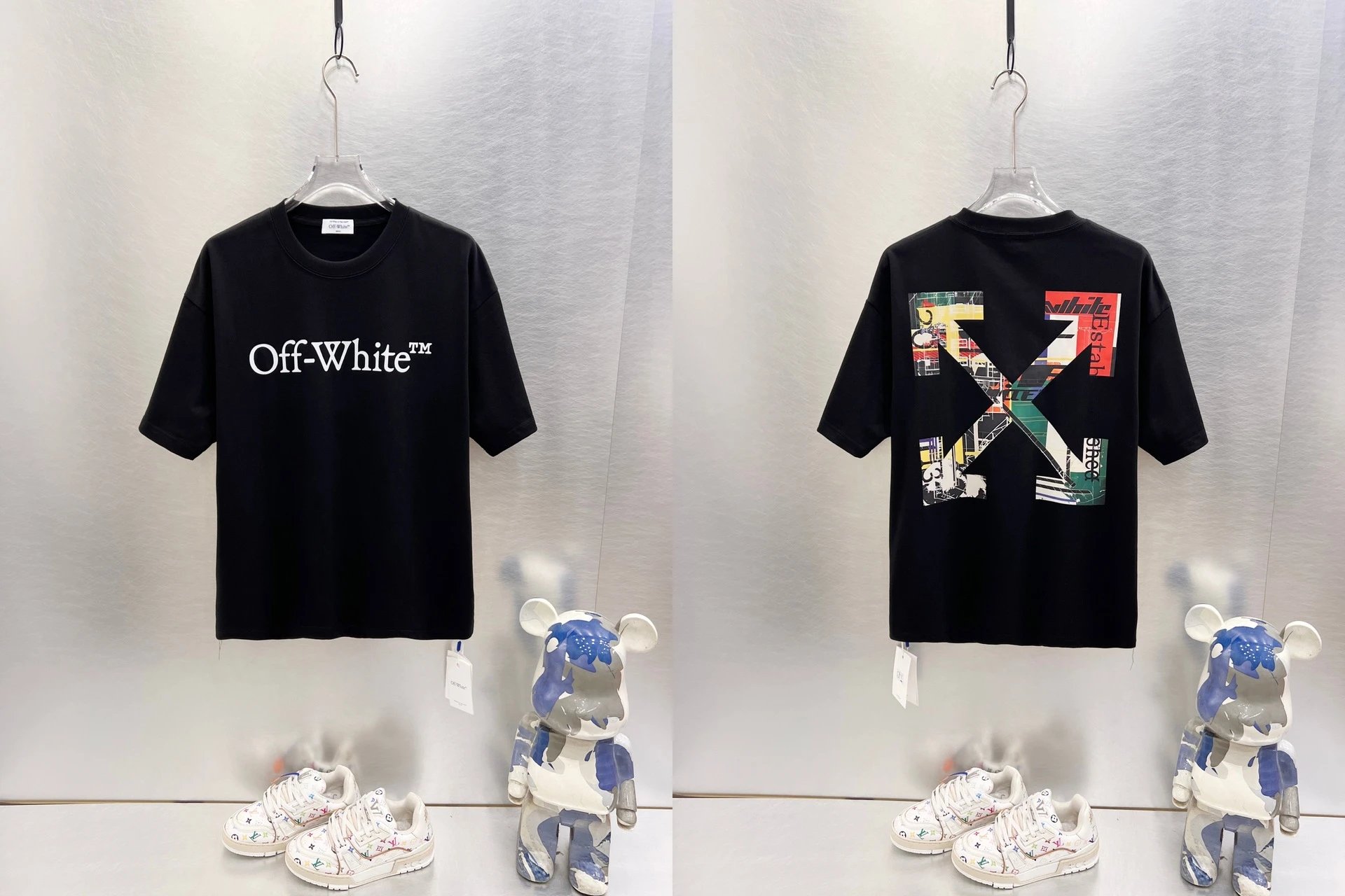 Off-White T-Shirts Graphic-print crew-neck — 9612 Black