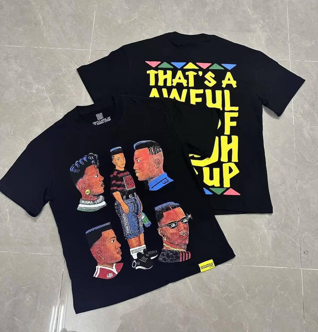 That's a Awful Lot of Cough Syrup T-Shirts Short-Sleeve Graphic Print — 202 Black