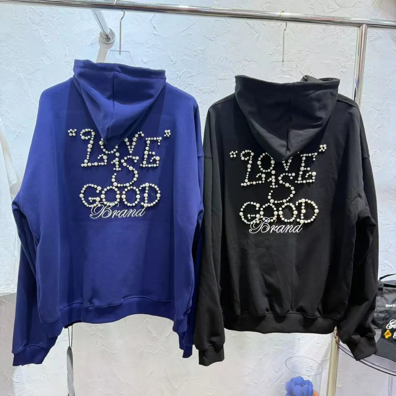 Good Brand Hoodies & Sweatshirts Rhinestone Graphic Sweatshirt Collection image 4