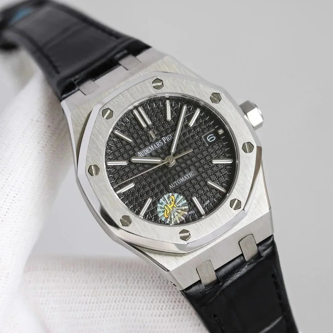 Audemars Piguet Royal Oak Automatic Silver Tapisserie Dial Watch Watches - 2