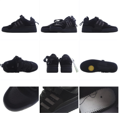 Adidas Bad Bunny Forum Low Black Sneakers Chunky Sneakers - 4