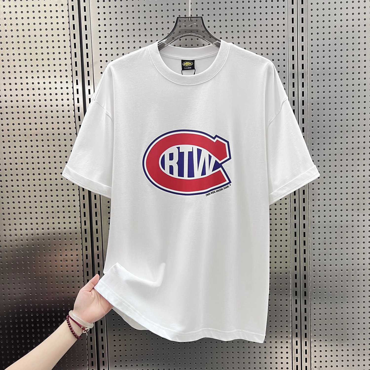 Corteiz T-Shirts Short-Sleeve Script Logo T-Shirt — 5931 white