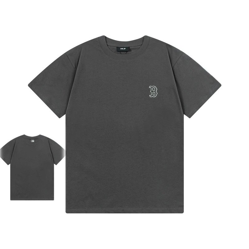 MLB T-Shirts New York Yankees Logo — 953 Gray (Classic Small-Logo Embroidery)