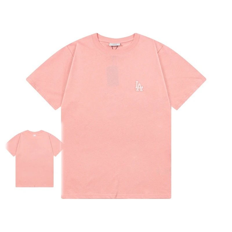 MLB T-Shirts New York Yankees Logo — 953 Pink (Classic Small-Logo Embroidery)