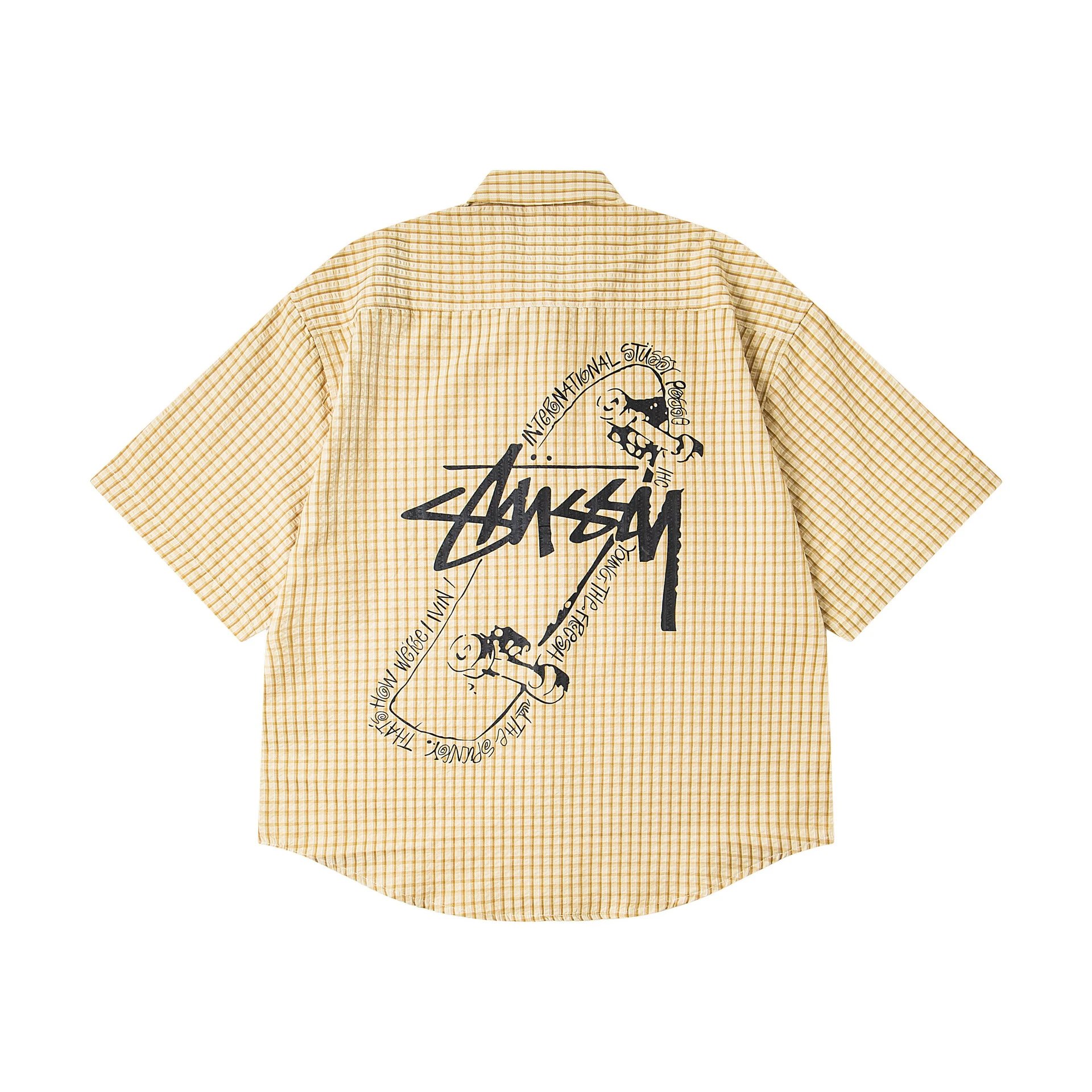 Stüssy Shirts Graphic Plaid Button-Up — 6973 Yellow