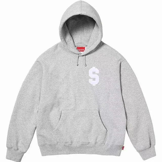 Supreme Hoodies & Sweatshirts Pullover Hoodie with Kangaroo Pocket and Logo Graphics product detail image 7