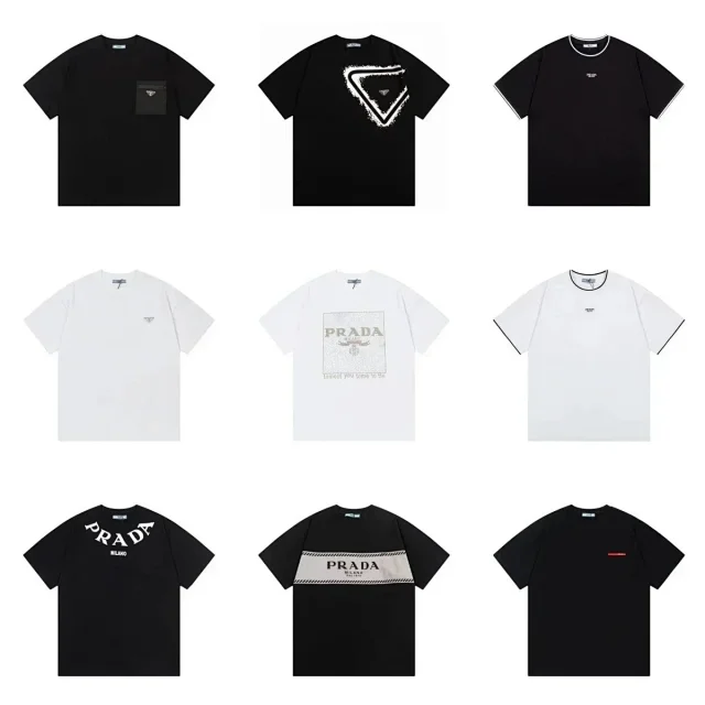 Prada T-Shirts Short-Sleeve Logo T-Shirt product detail image 1