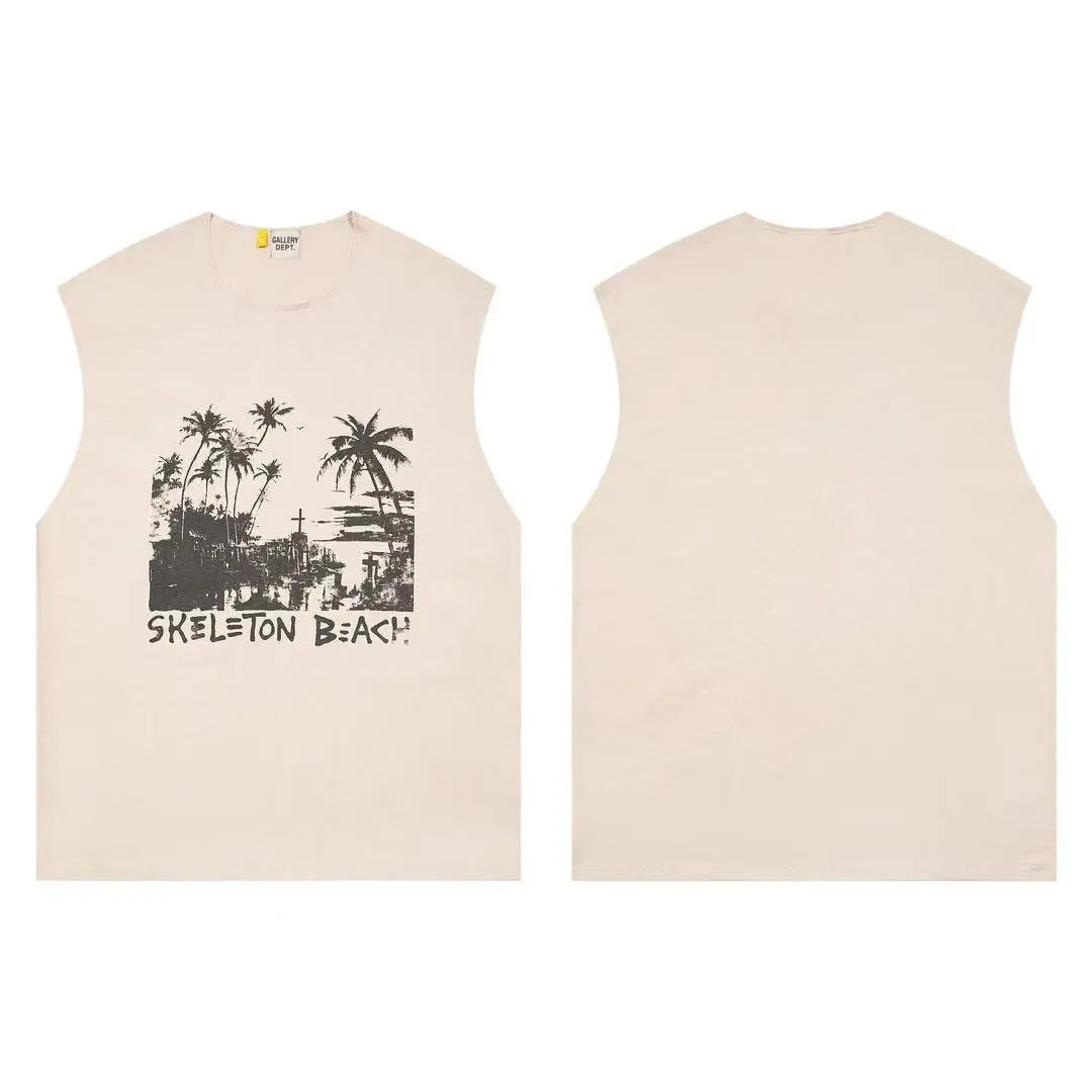Gallery Dept. T-Shirts Graphic Print Short-Sleeve T-Shirt — 459 Apricot color