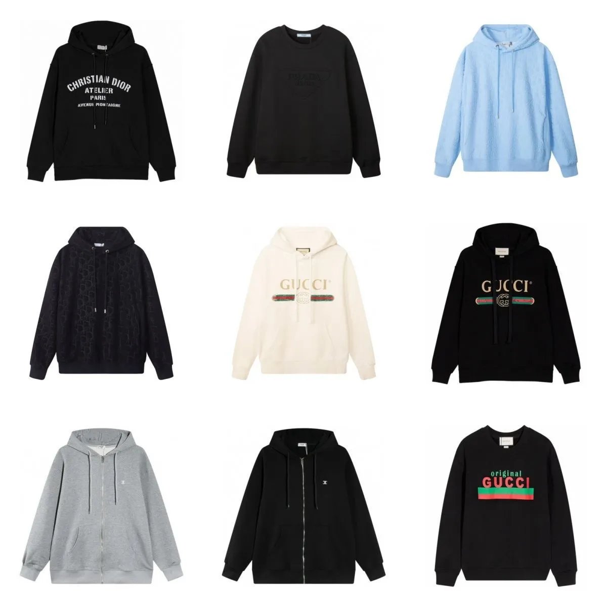Gucci hooded sweatshirts, zip-