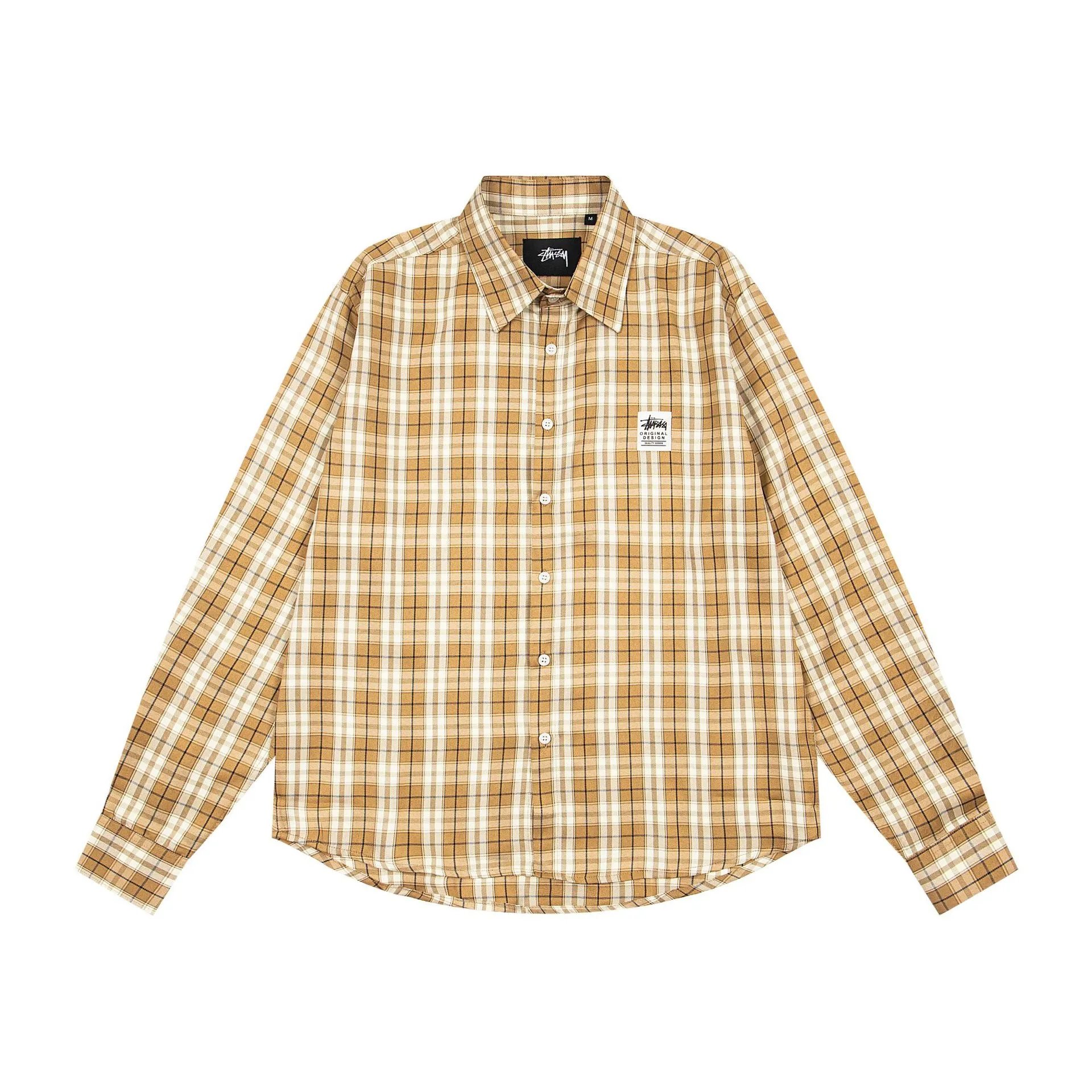 Stüssy Shirts Graphic Plaid Button-Up — 6953 Yellow