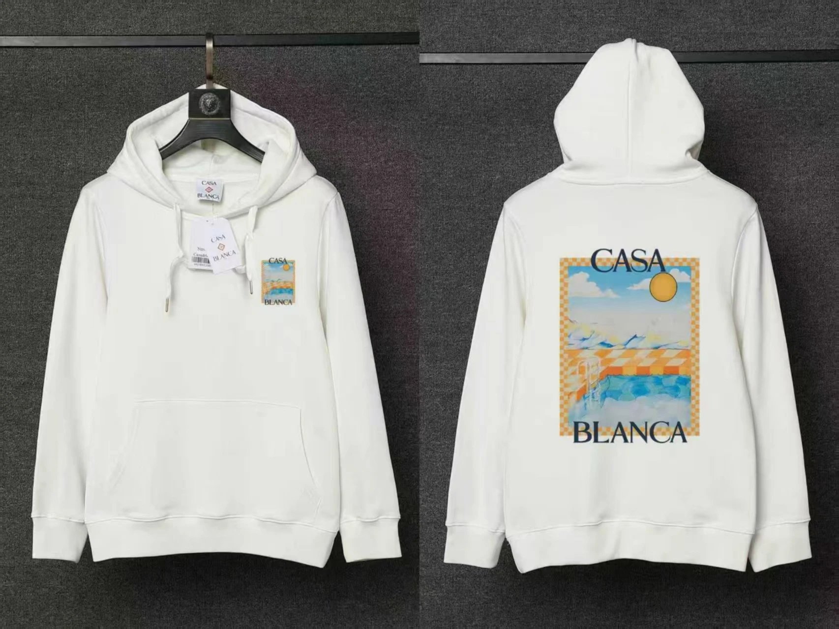 Casablanca Hoodies & Sweatshirts Pullover Hoodie with Casa Blanca Graphic Print — 07
