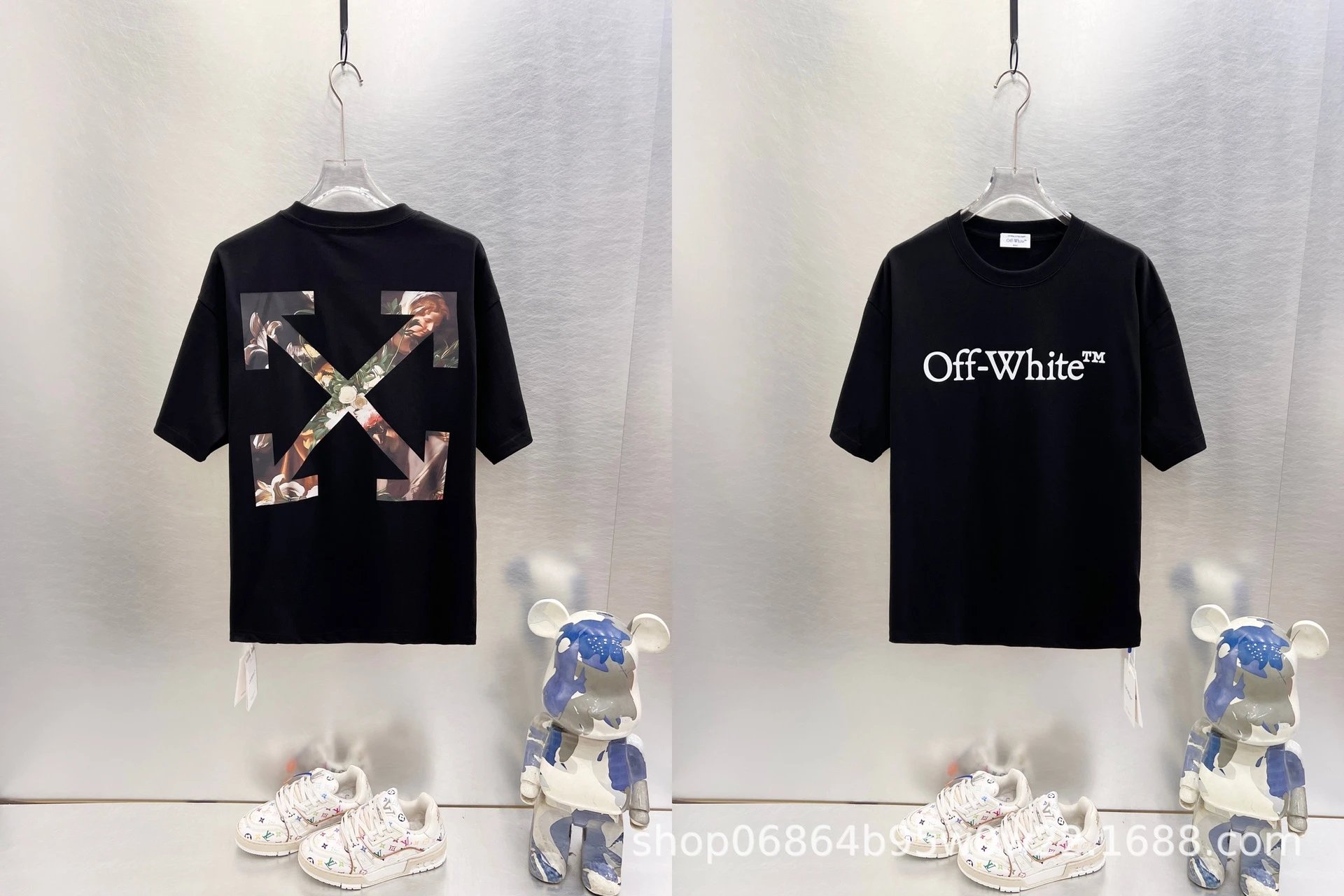 Off-White T-Shirts Graphic-print crew-neck — 9613 Black
