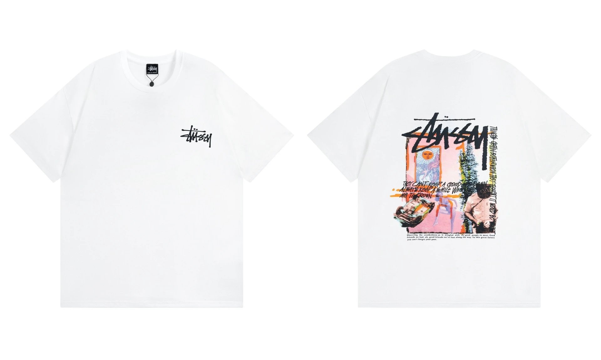 Stüssy T-Shirts Graphic Print Short-Sleeve — 615 white