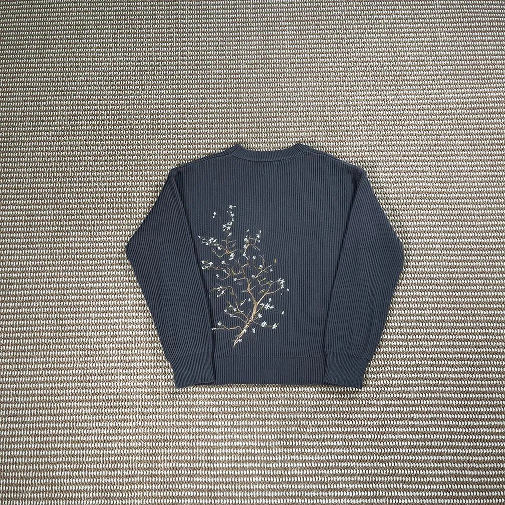 Unbranded Hoodies & Sweatshirts Embroidered Floral — Branches / Dark Grey Sweater