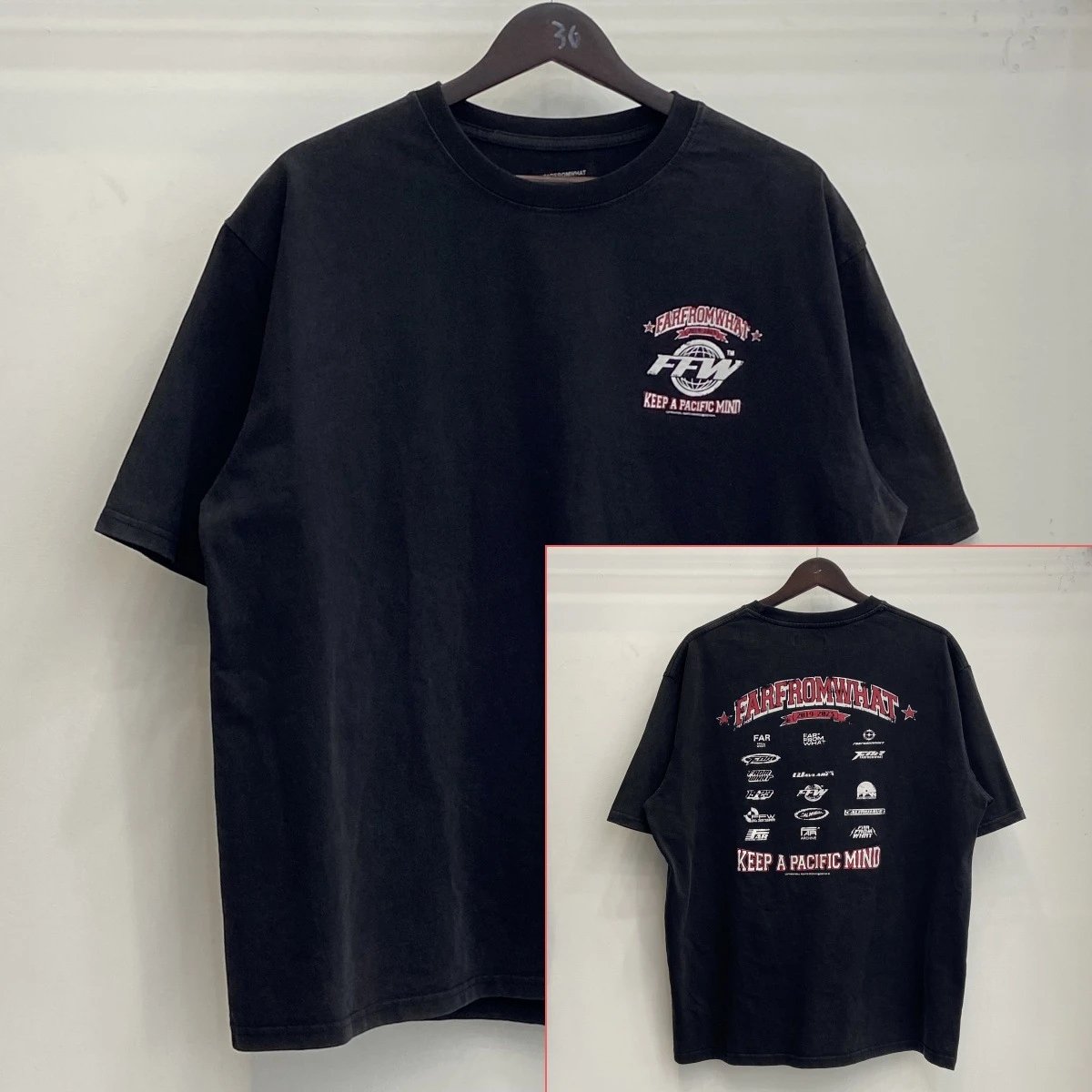 GRAILZ T-Shirts Graphic-print crew-neck T-shirt — FR0936 Black