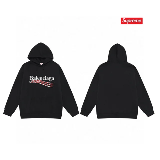 Supreme Hoodies & Sweatshirts Fleece-Lined Hooded Sweatshirt with Graphic Logo Print product detail image 5