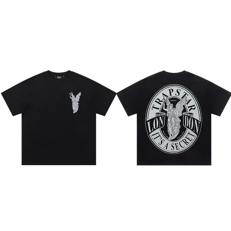 Trapstar T-Shirts Graphic Logo Short-Sleeve T-Shirt — 741 Black