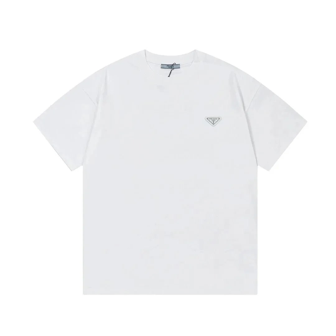 Prada T-Shirts Short-Sleeve Logo T-Shirt — 01