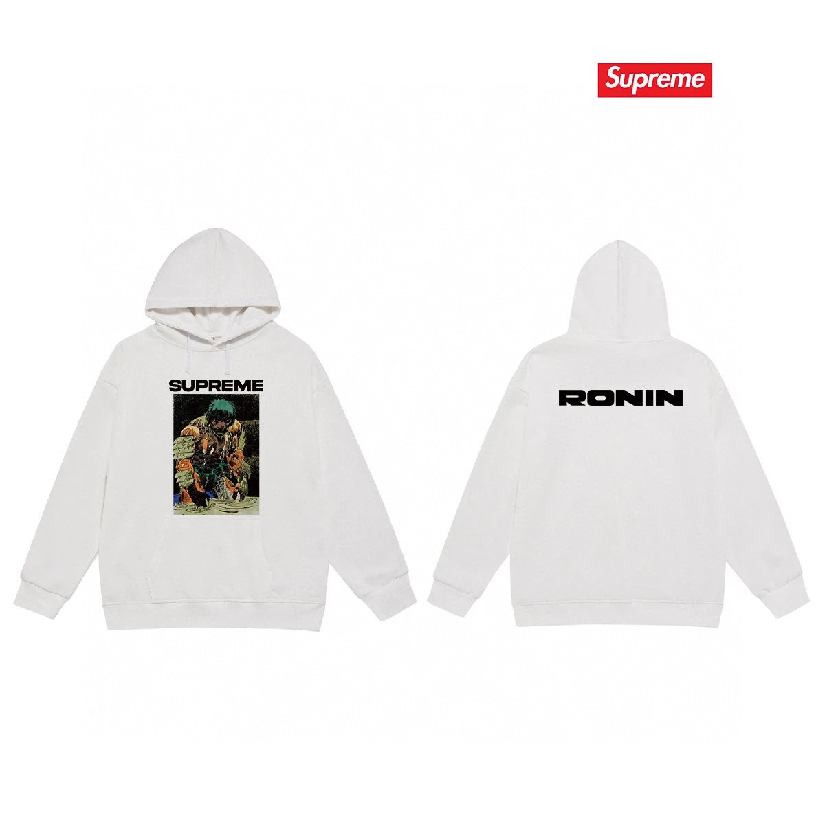 Supreme Hoodies & Sweatshirts Fleece-Lined Hooded Sweatshirt with Graphic Logo Print — 26-2 Fleece-lined version