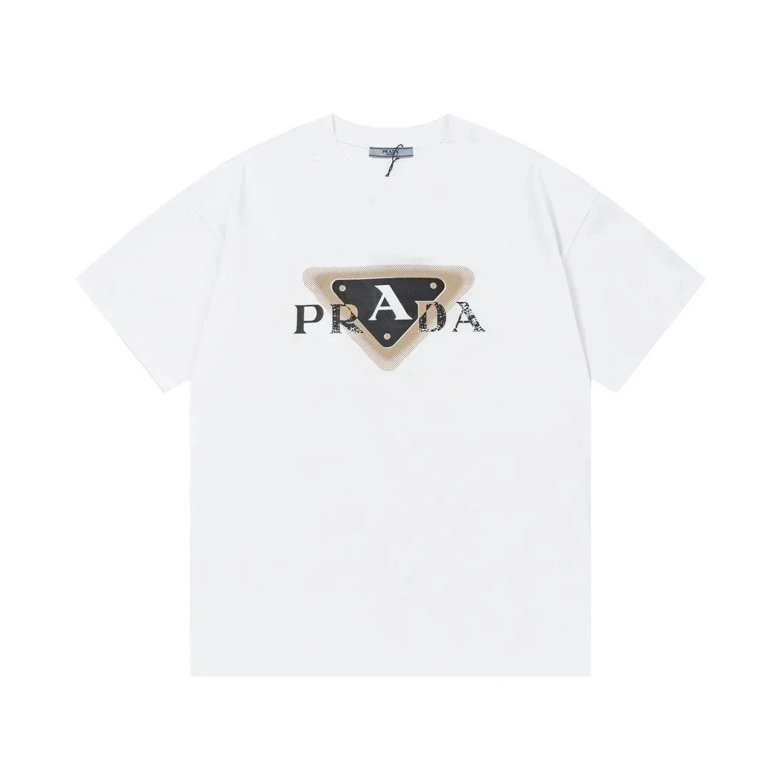 Prada T-Shirts Short-Sleeve Logo T-Shirt — 11
