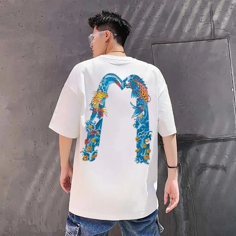 Evisu T-Shirts Short-Sleeve Seagull Logo Print T-Shirt — 21