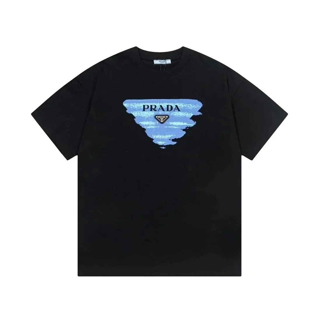 Prada T-Shirts Short-Sleeve Logo T-Shirt — 26