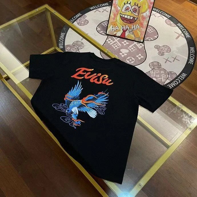 Evisu T-Shirts Short-Sleeve Seagull Logo Print T-Shirt — 25