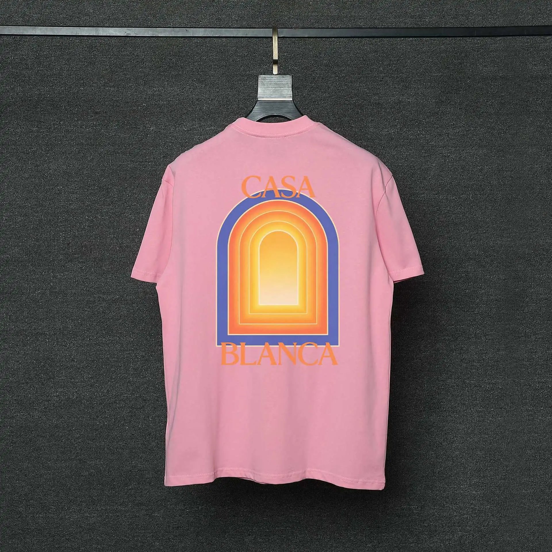 Casablanca T-Shirts Short-Sleeve Logo Patch T-Shirt — 017 Pink