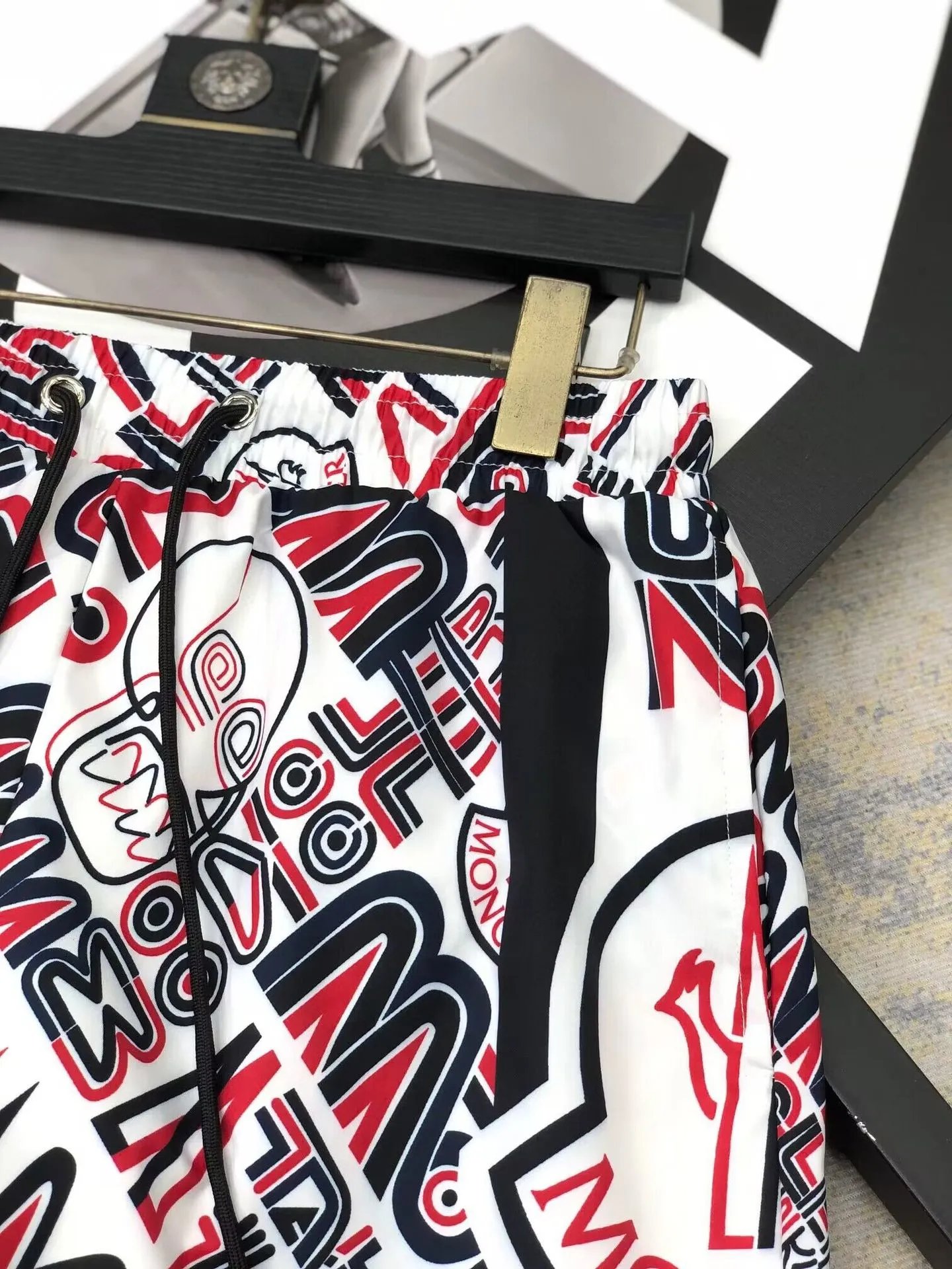 Moncler Logo-Print Swim Shorts Blue - 13