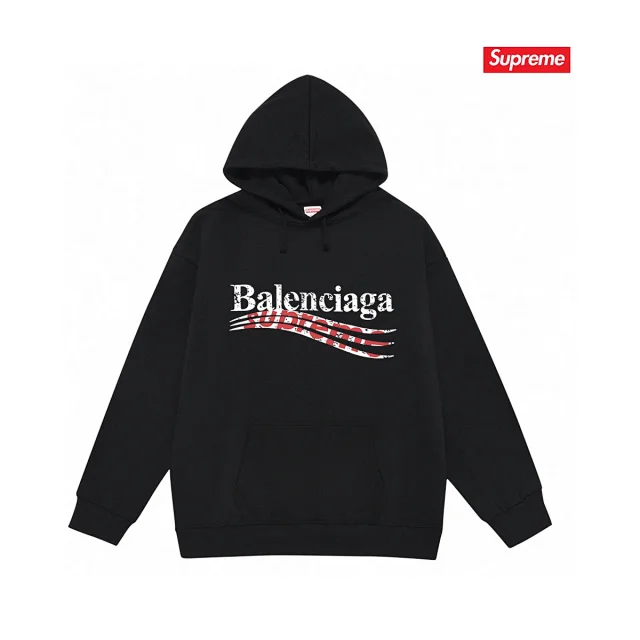 Supreme Hoodies & Sweatshirts Fleece-Lined Hooded Sweatshirt with Graphic Logo Print product detail image 4