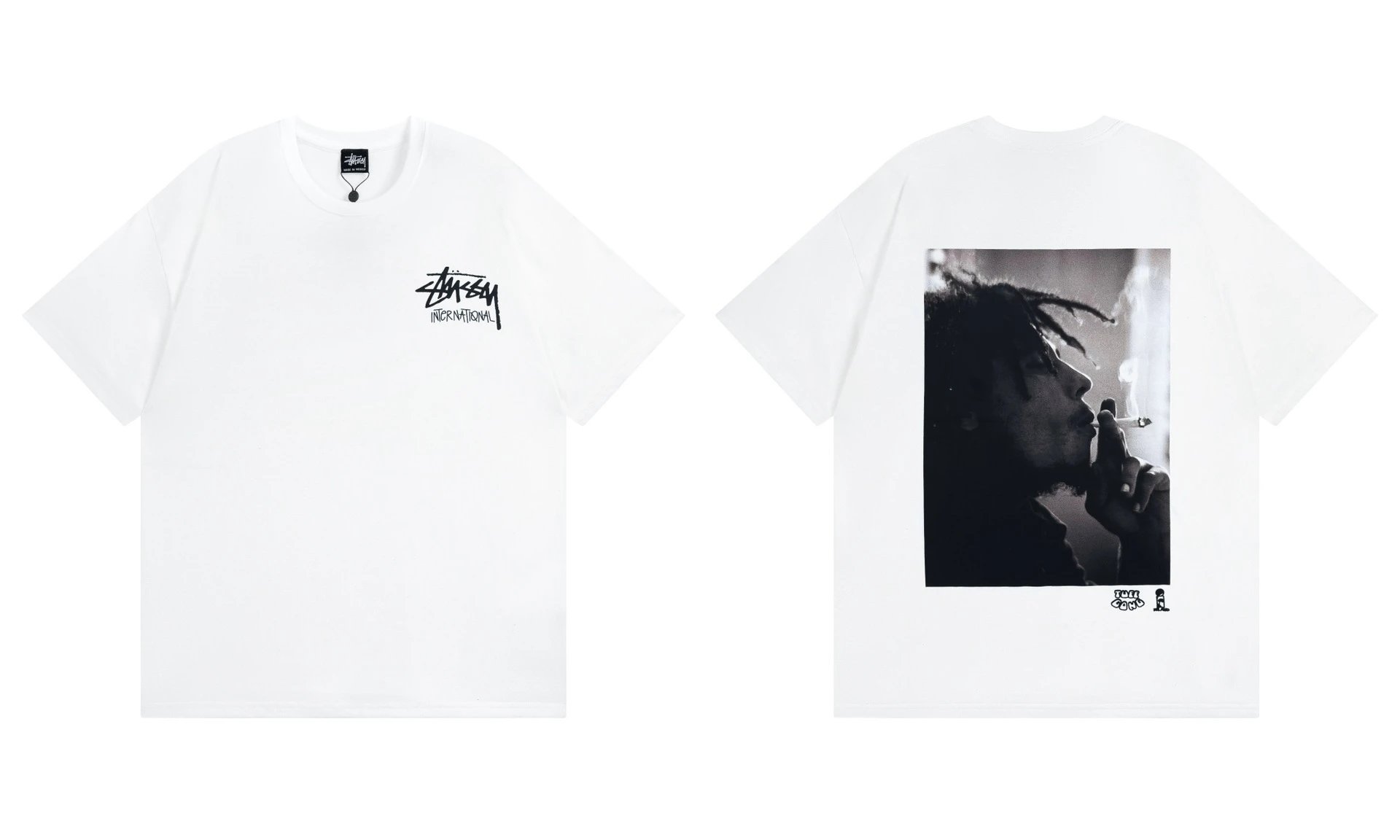 Stüssy T-Shirts Graphic Print Short-Sleeve — 918 white