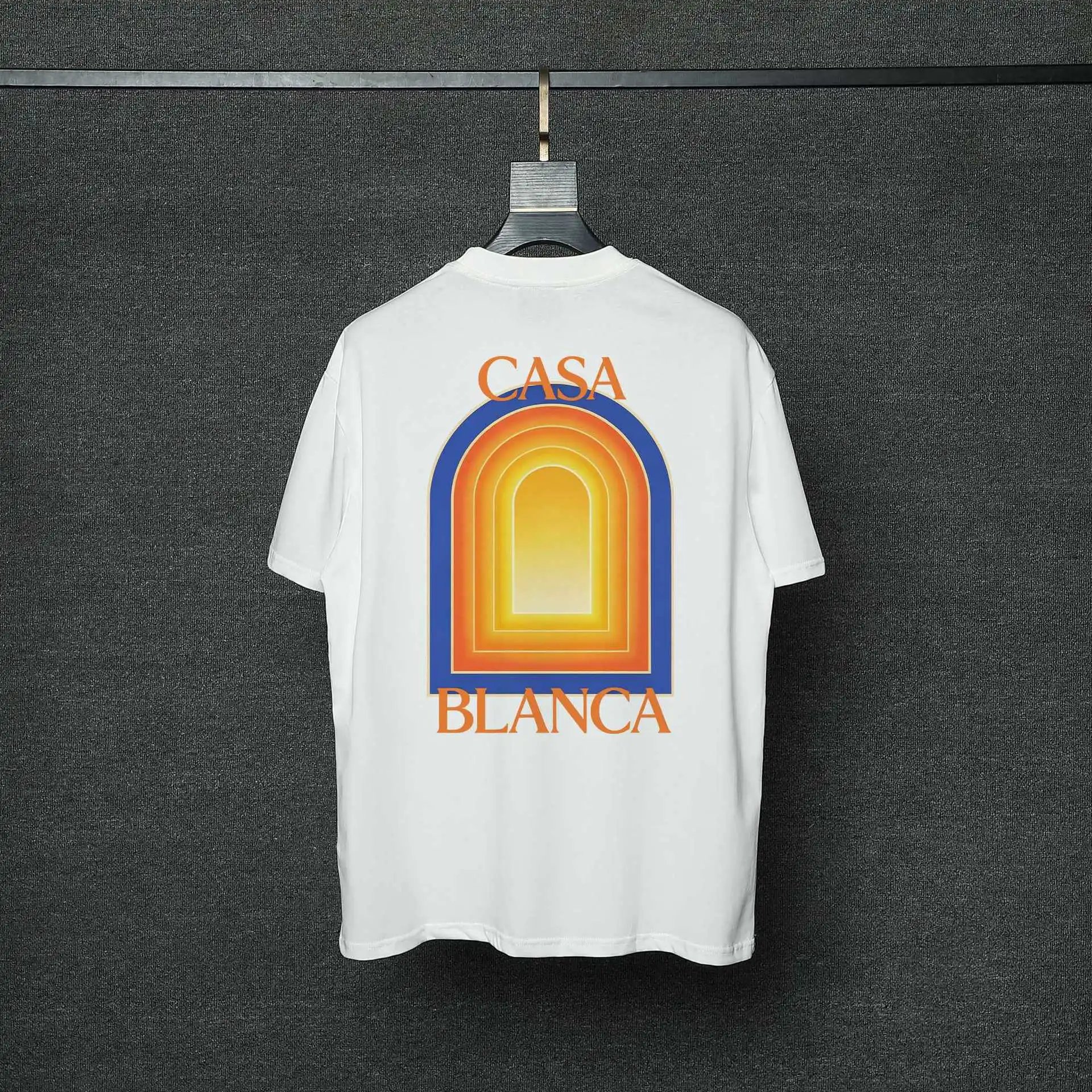 Casablanca T-Shirts Short-Sleeve Logo Patch T-Shirt — 017 white