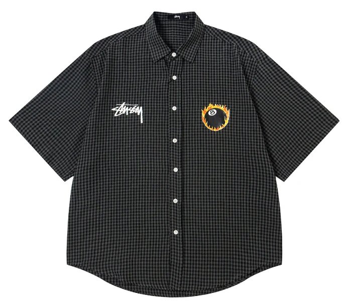 Stüssy Shirts Graphic Plaid Button-Up — 6962 black