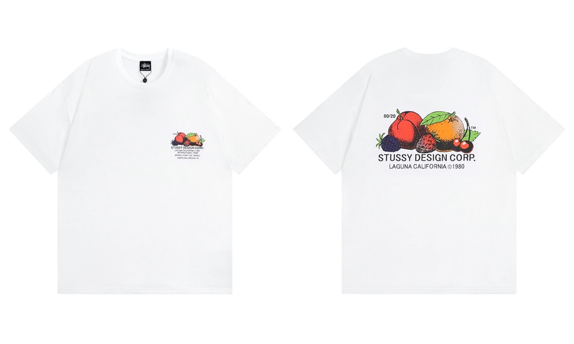 Stüssy T-Shirts TS3K-1 graphic print — 955 white